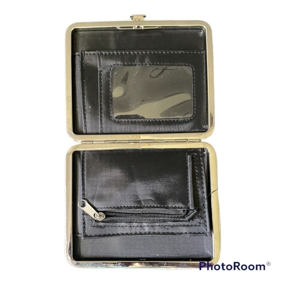 Vintage houndstooth wallet palm clutch - Picture 3 of 5